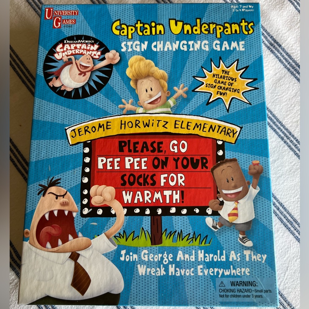 OPEN BOX - University Games - Captain Underpants Sign Changing Game